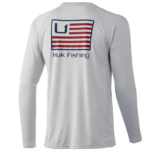 Huk & Bars Pursuit Long-Sleeve Shirt – Oyster Tone 1