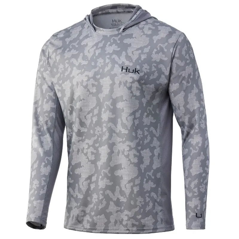 Huk Icon X Running Lakes Hoodie – Overcast Grey 1