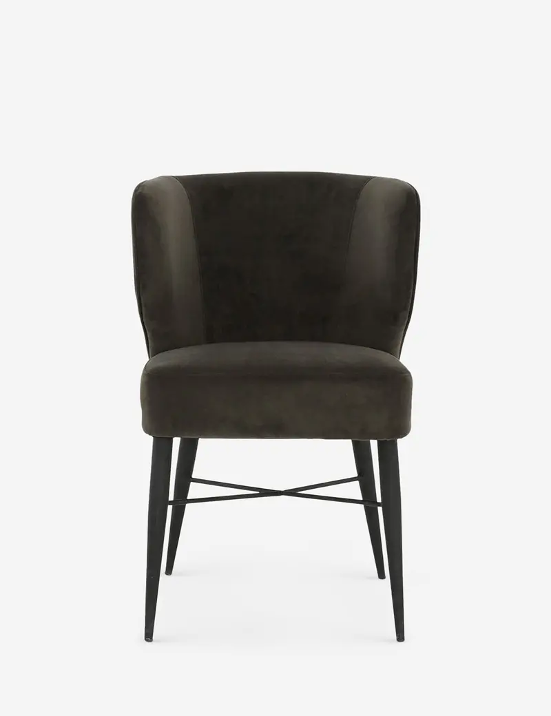 Jerika Fabric Dining Chair With Curved Back Support 1