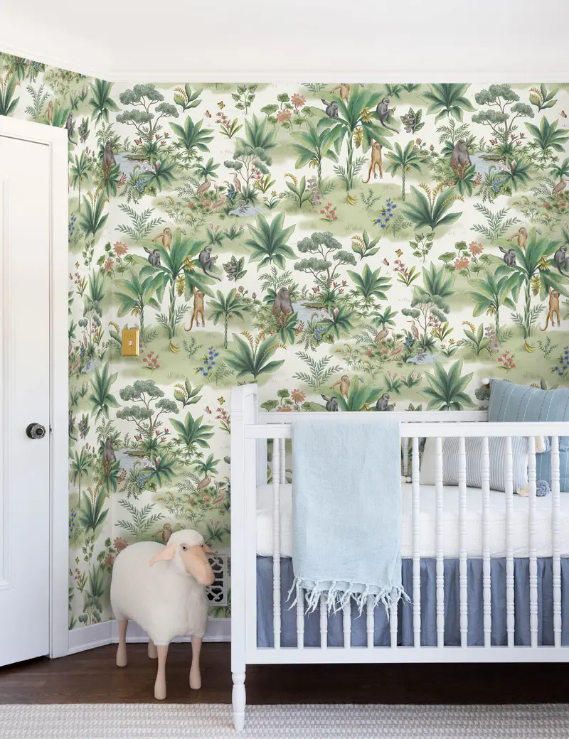 Jungle Botanical Wallpaper – Large-Scale Tropical Print 1