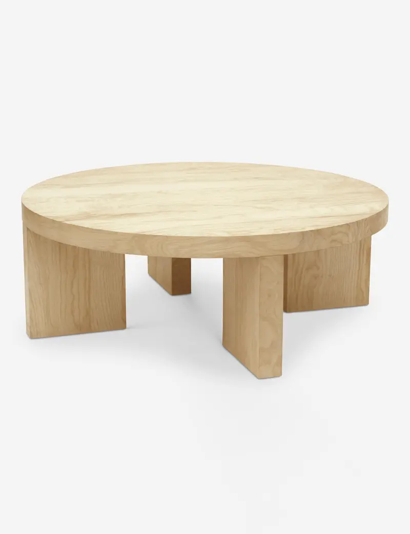 Kearns Round Burl Wood Coffee Table 1