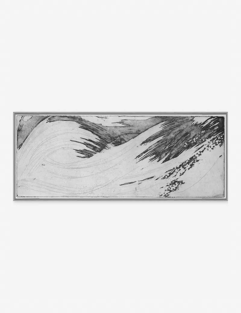 Kira Appelhans 'Silver Waves' Abstract Wall Art Print 1