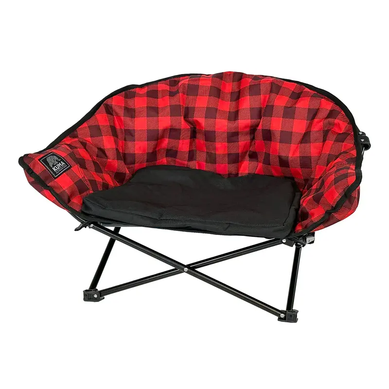 Kuma Little Lazy Bear Pet Chair – Red & Black 1