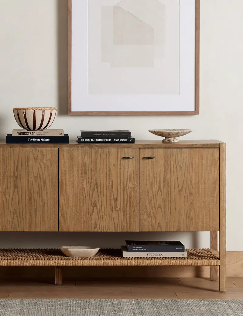 Laird Solid Wood Sideboard With Soft-Close Drawers 1