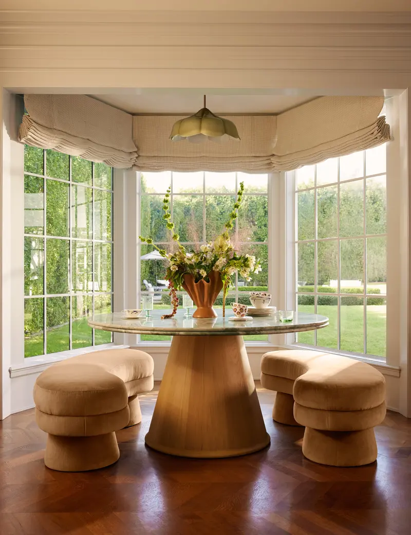 Loretto Round Solid Wood Dining Table 1