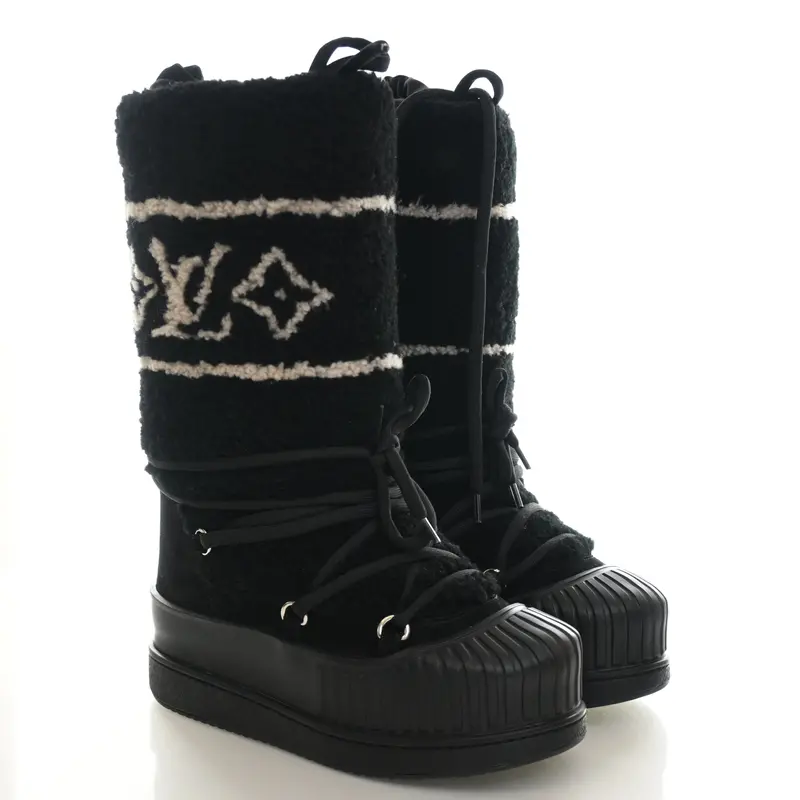Louis Vuitton Shearling-Lined Polar Flat High Boots – Size 38 1