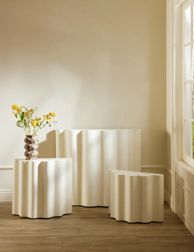 Lune Dual-Use Console Table – Weather-Resistant Cement Surface By Lolly Lolly Ceramics 1