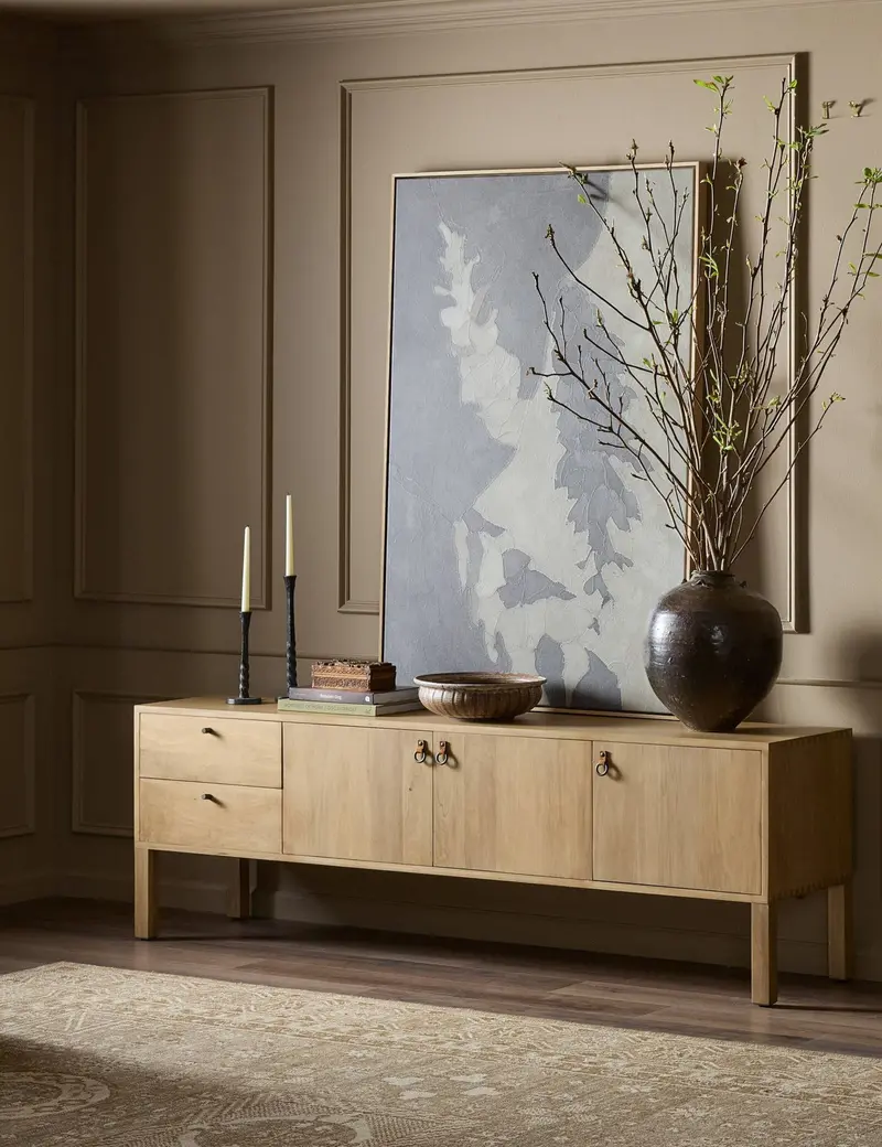 Maeve Multi-Functional Media Console With Storage Cabinets 1