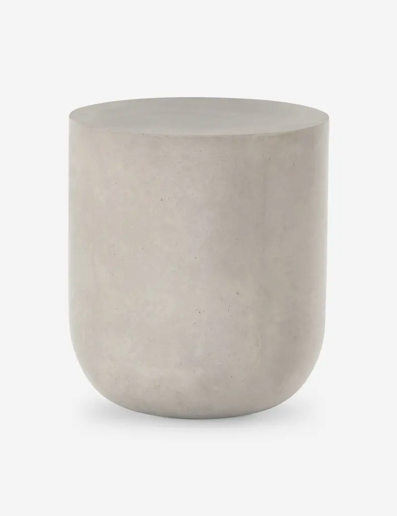 Mara Round Side Table – Woven Resin Outdoor Accent Table With Teak Base 1