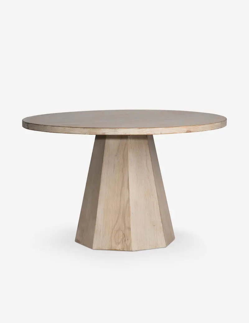 Mays Solid Wood Round Dining Table – Live Edge Option Available 1