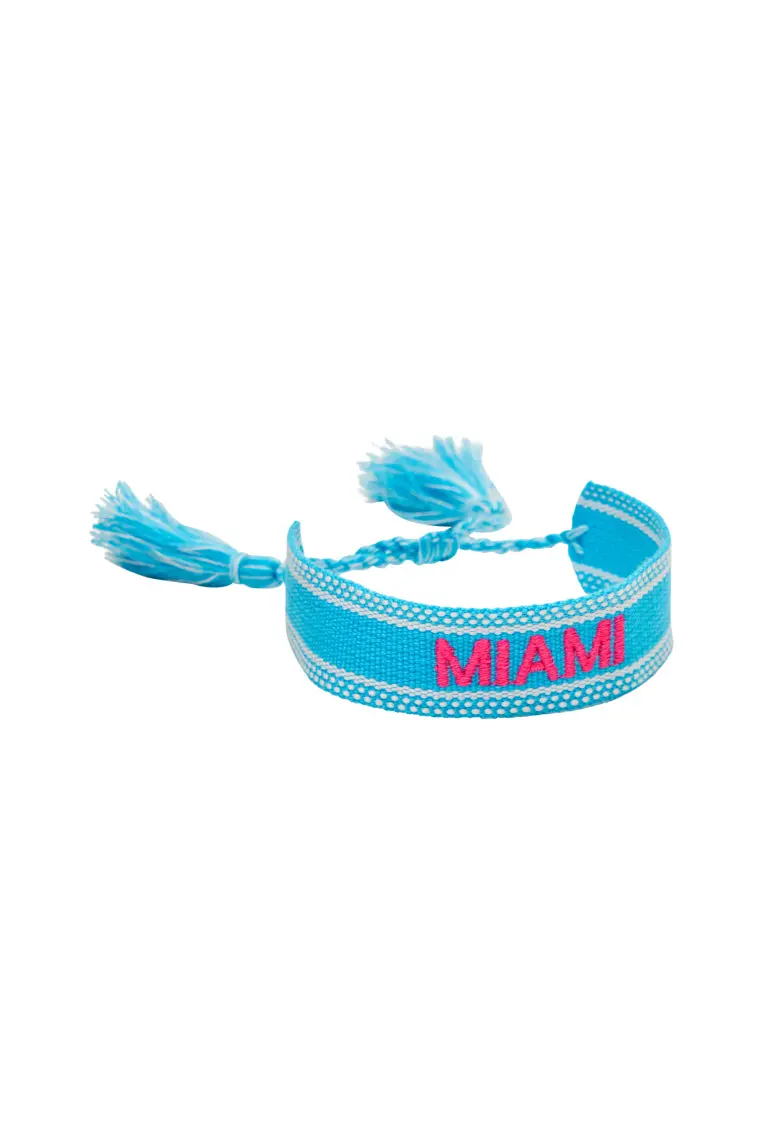 Miami-Inspired Woven Bracelet – Coastal Color Palette 1