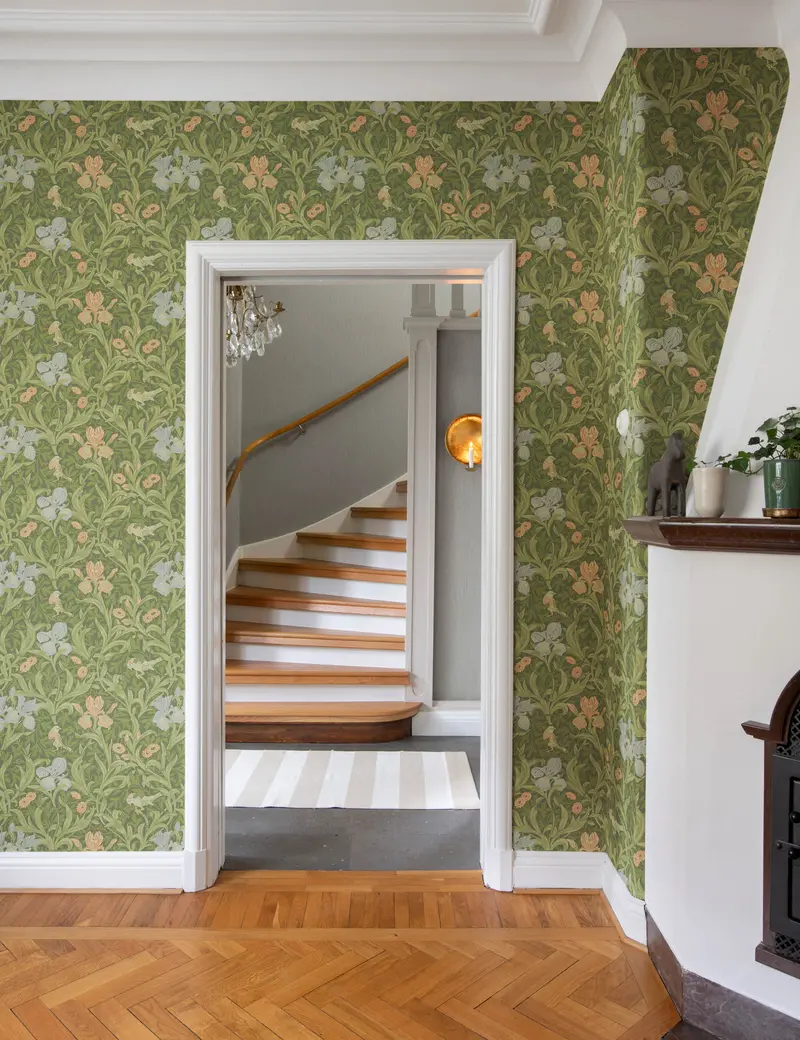 Morris & Co. Iris Botanical Wallpaper 1