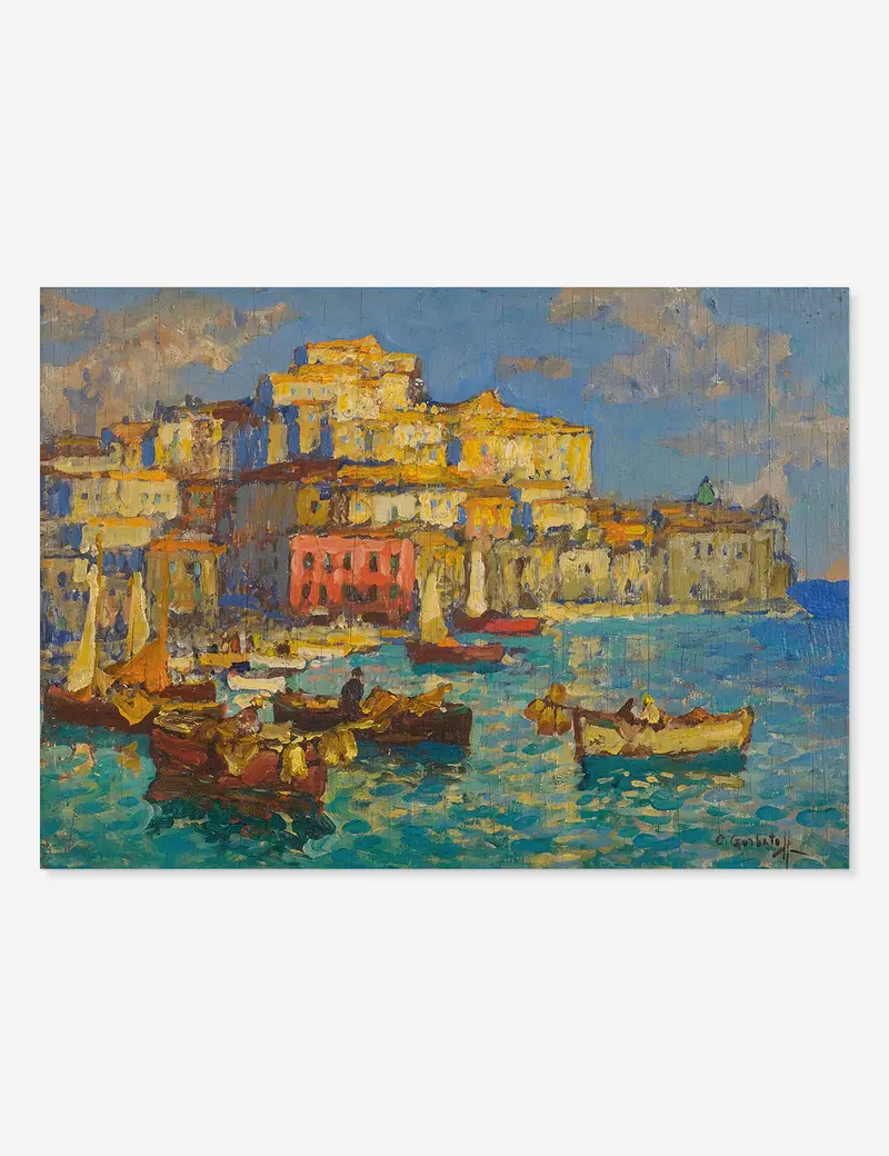 Naples Harbor Scene Giclée Print By Konstantin Gorbatov 1