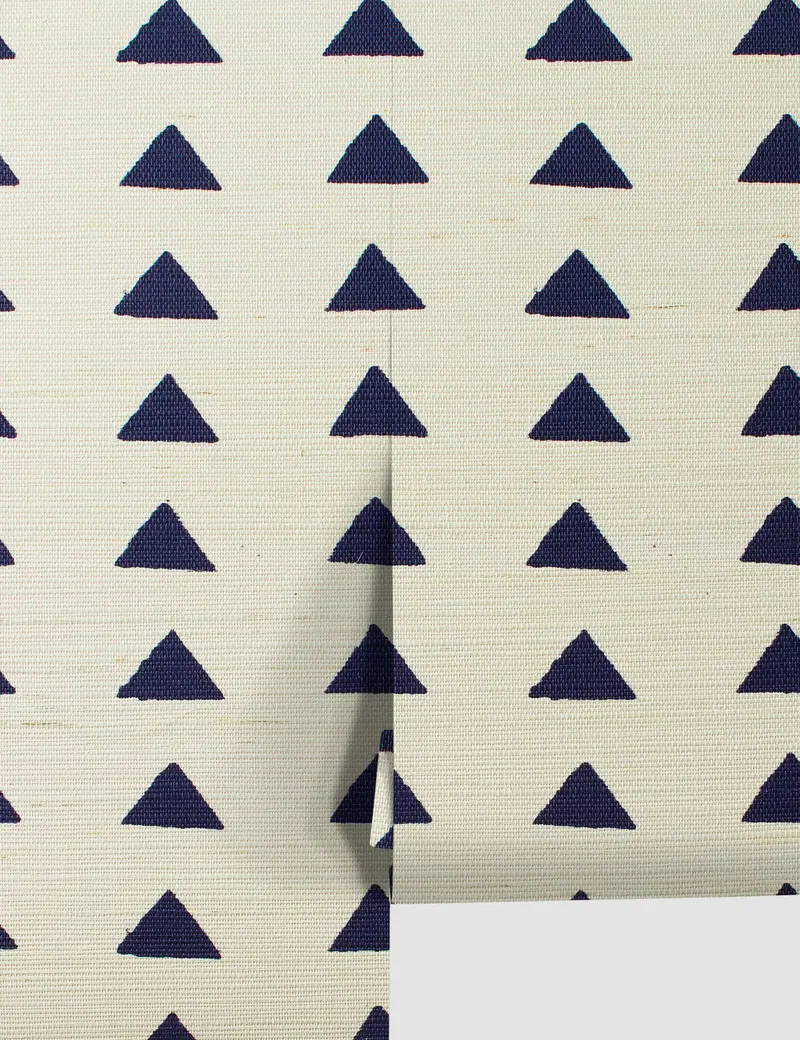 Nathan Turner Triangular Pattern Grasscloth Wallpaper 1