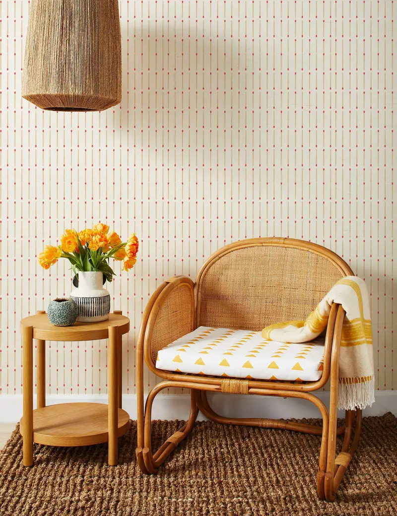 Natural Matchstick Grasscloth Wallpaper – Eco-Friendly Texture 1