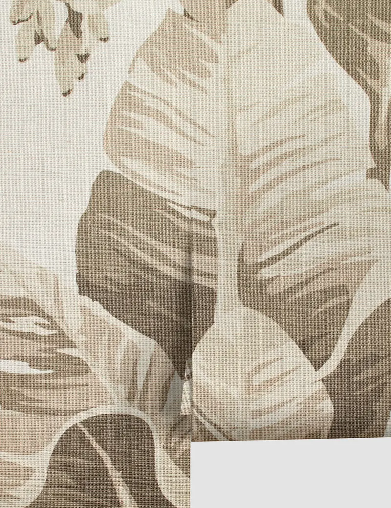 Pacifico Palm Grasscloth-Effect Wallpaper By Nathan Turner 1