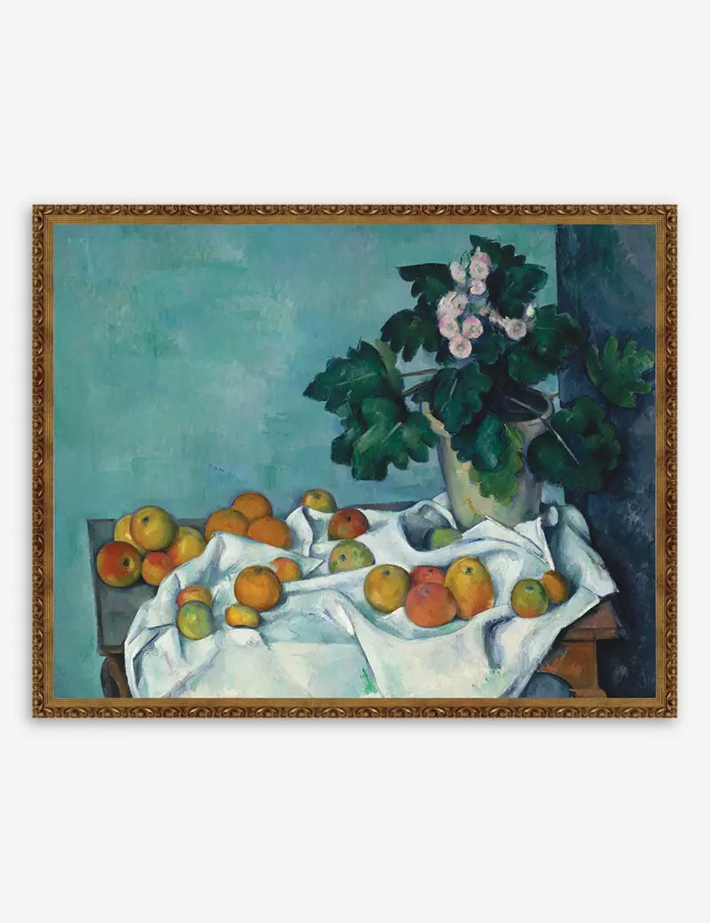 Paul Cézanne ‘Still Life With Apples And Primroses’ Art Print