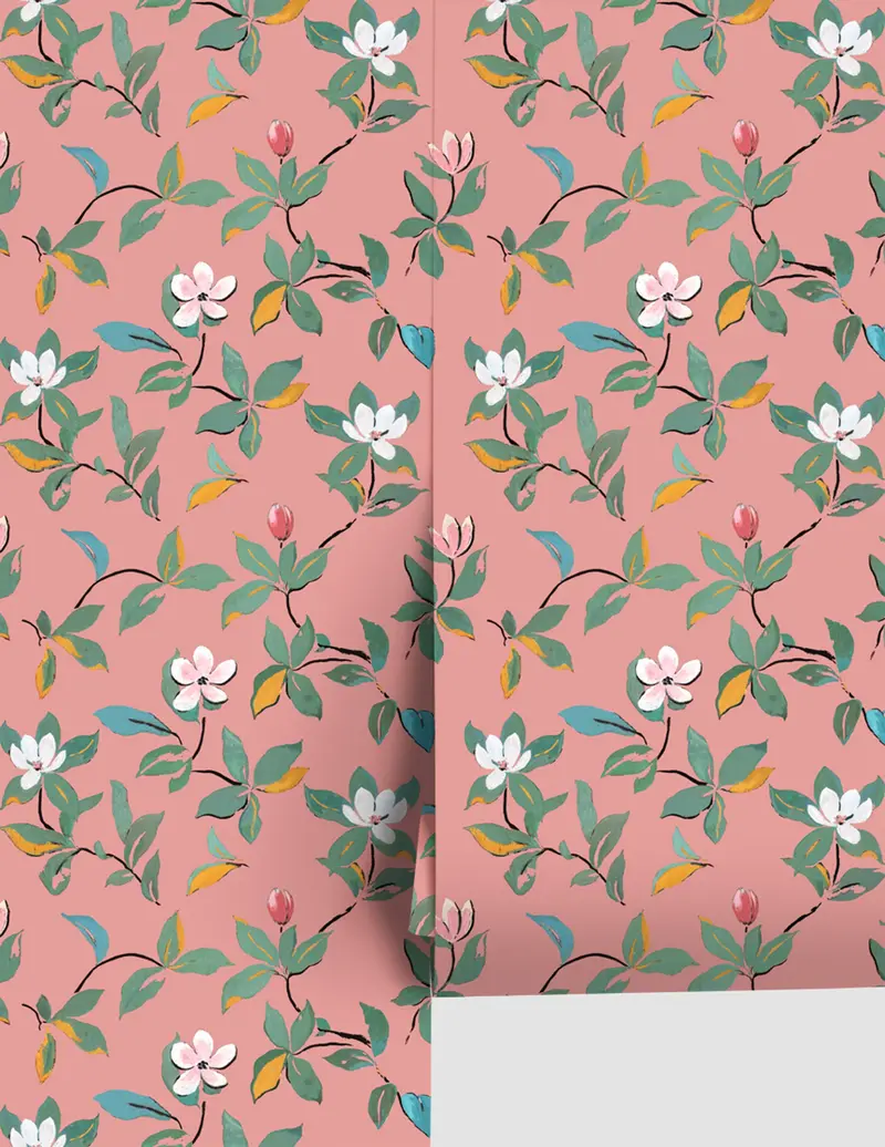 Paule Marrot Magnolia Floral Wallpaper Design 1