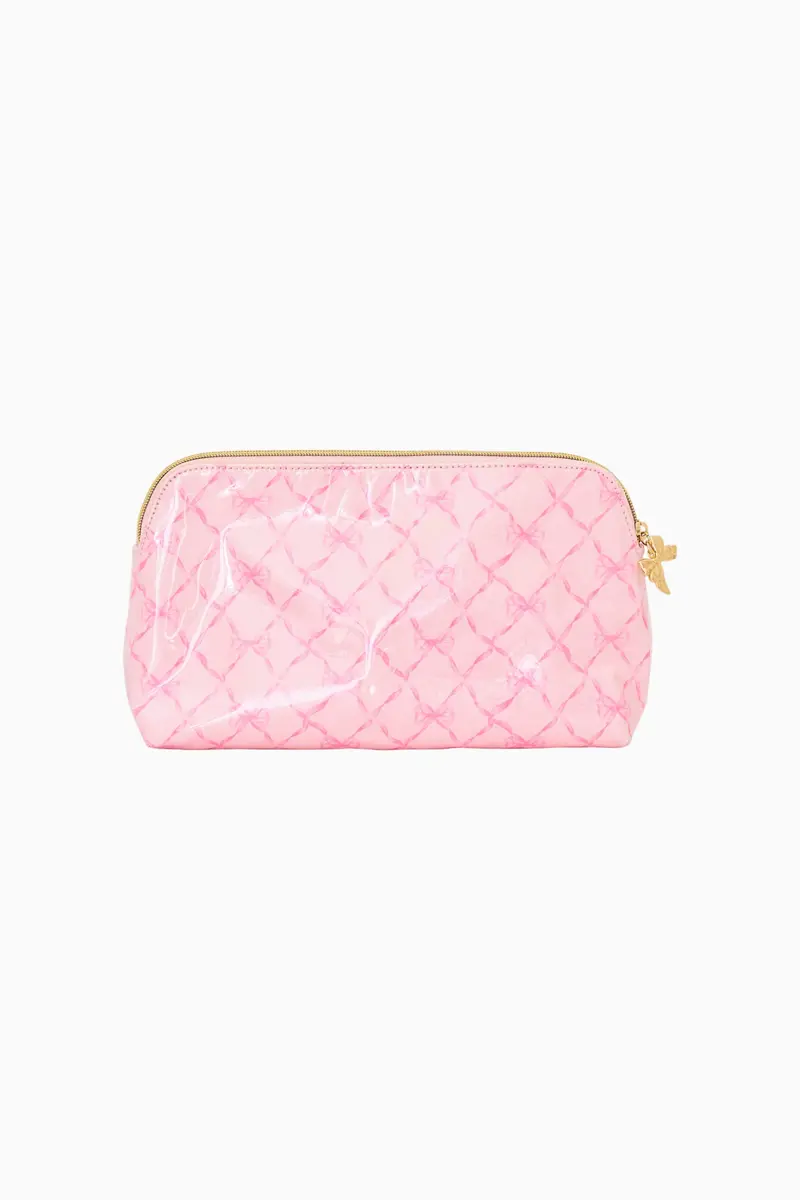 Pink Peppermint Medium Printed Travel Organizer Pouch 1