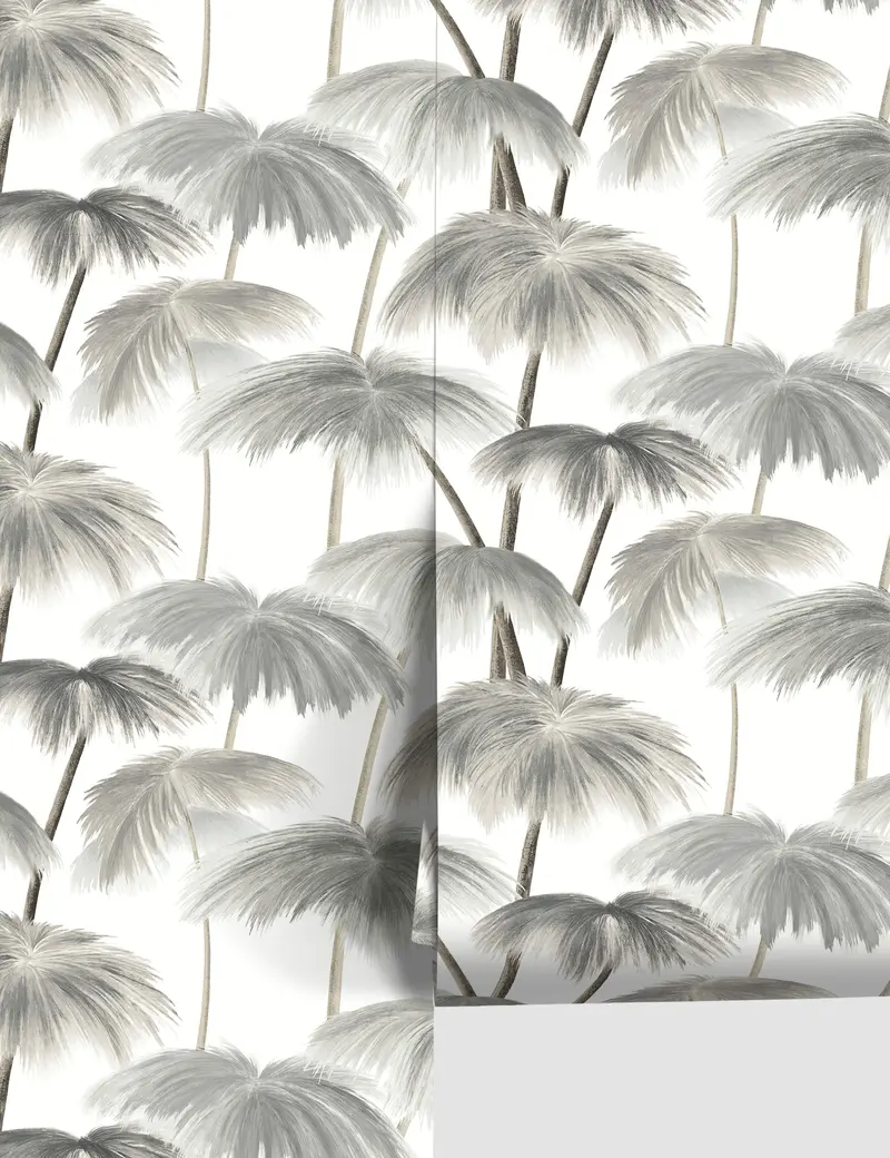 Plein Air Palms Designer Wallpaper – Christiane Lemieux Collection 1