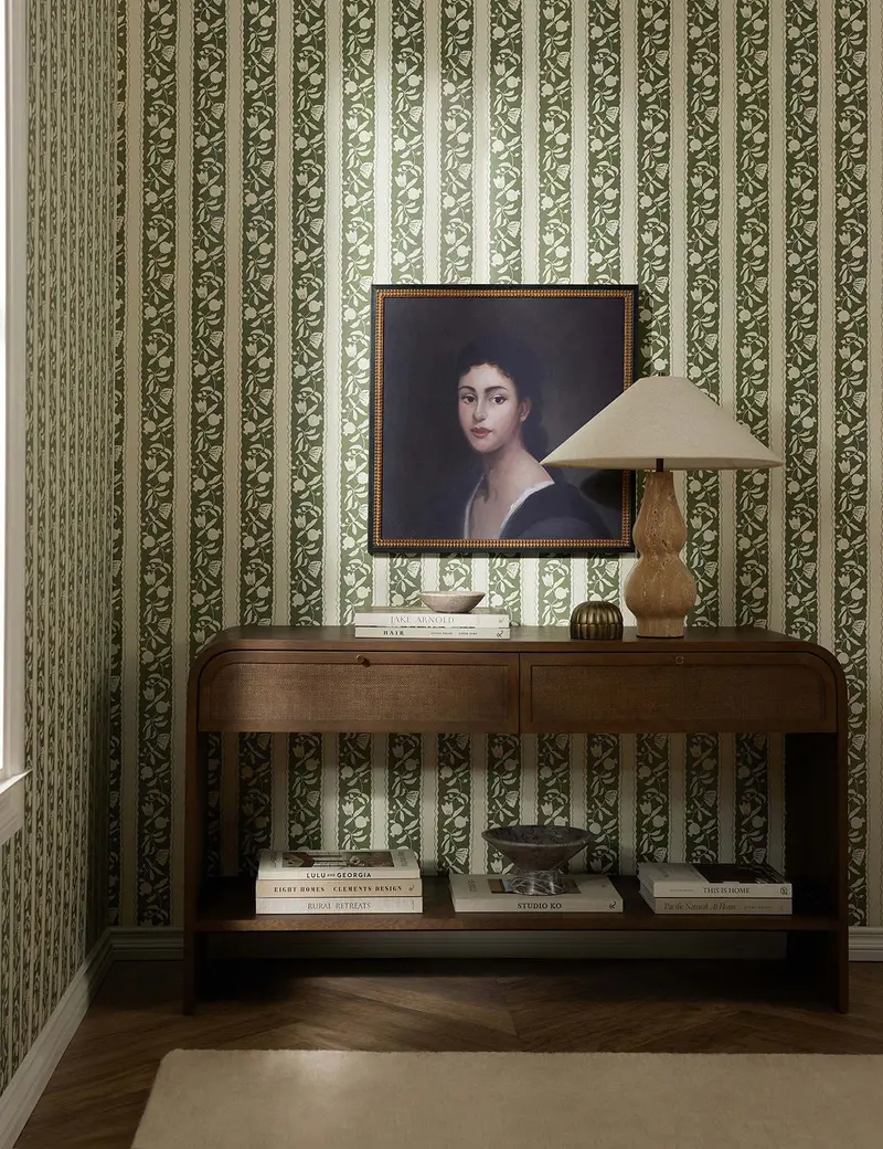 Pome Stripe Pattern Wallpaper – Sarah Sherman Samuel Design 1