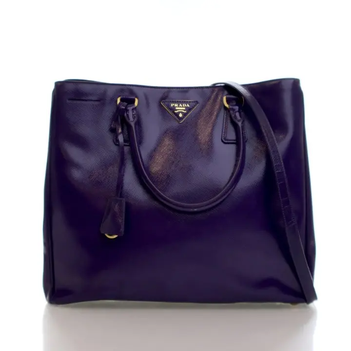 Prada Galleria Large Bag In Saffiano Vernice Leather 1