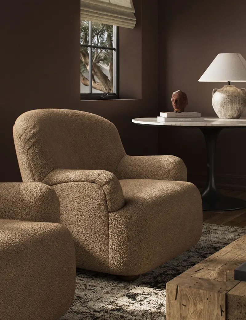Preston Swivel Accent Chair With Upholstered Base 1