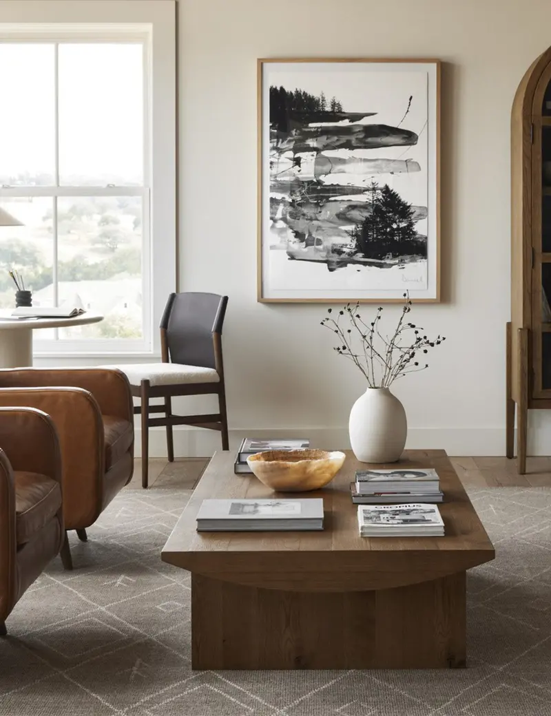 Remwald Wooden Coffee Table With Modern Minimalist Design 1