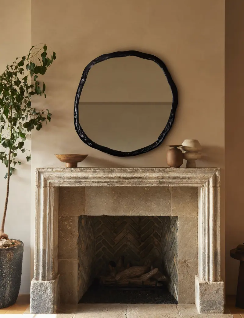 Rogelio Round Framed Wall Mirror 1