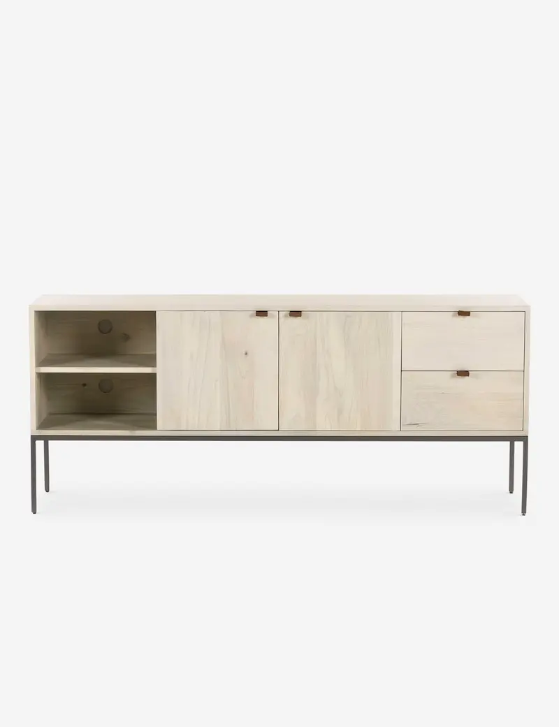 Rosamonde Media Console With Open Shelving And Storage 1