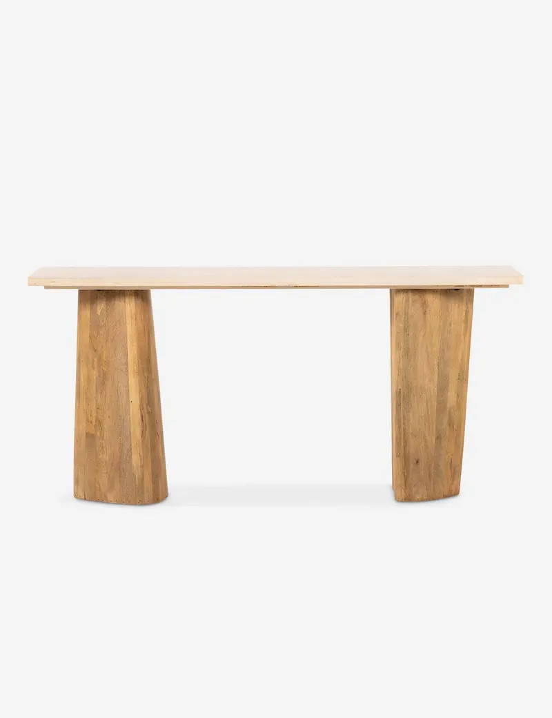Roxana Slim Console Table With Drawers And Open Shelf 1
