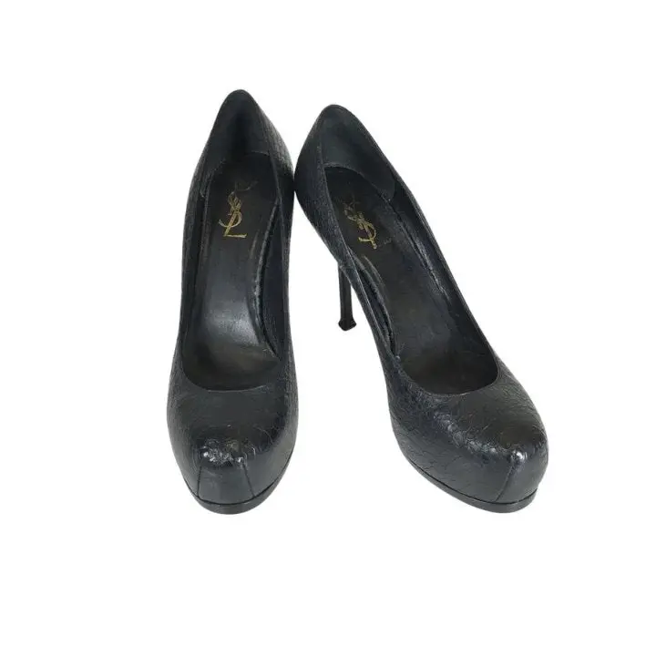 Saint Laurent Tribtoo Pointed-Toe Heels – Patent Calfskin, Size 39.5 1