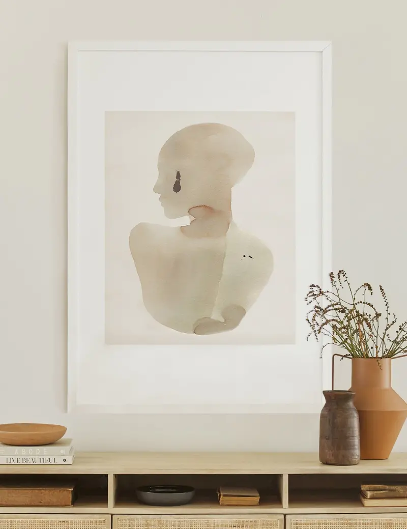 Sara Singh 'Back Drop' Wall Art – Contemporary Textured Print By Stampa 1