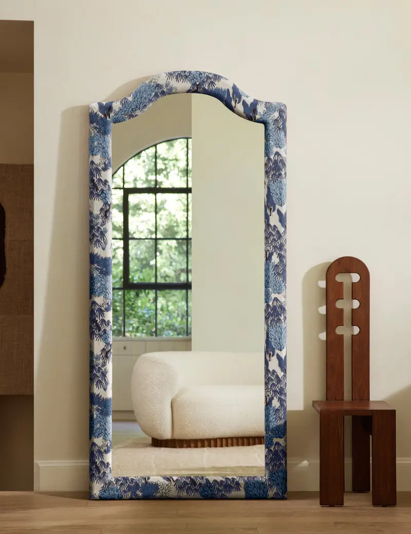 Sarah Sherman Samuel Garden Walk Full-Length Upholstered Mirror 1