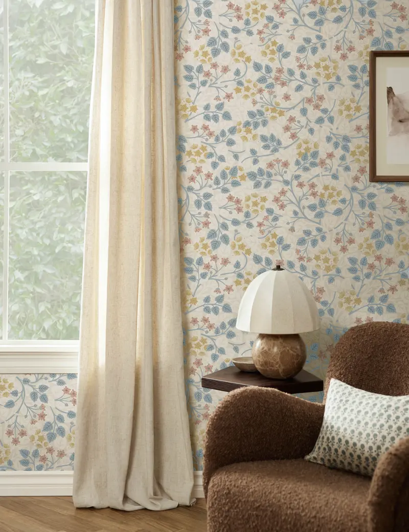 Silver Lime Wallpaper – Sanderson Botanical Print 1
