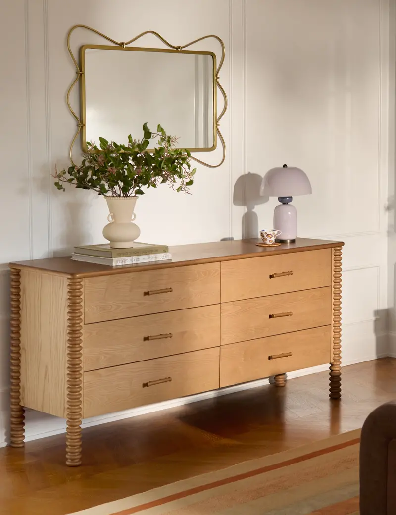 Simson Six-Drawer Storage Dresser In Contemporary Style 1