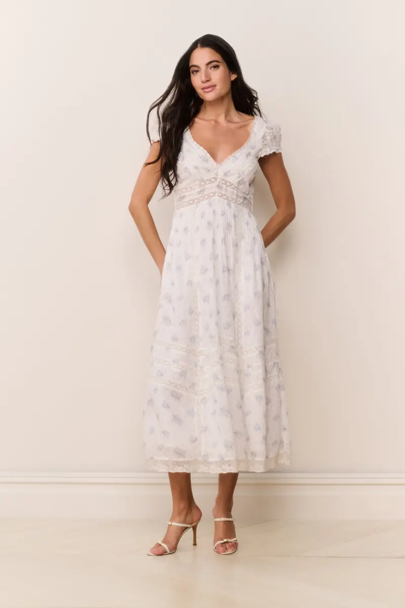 Suvi Floral Print Cotton Midi Dress 1