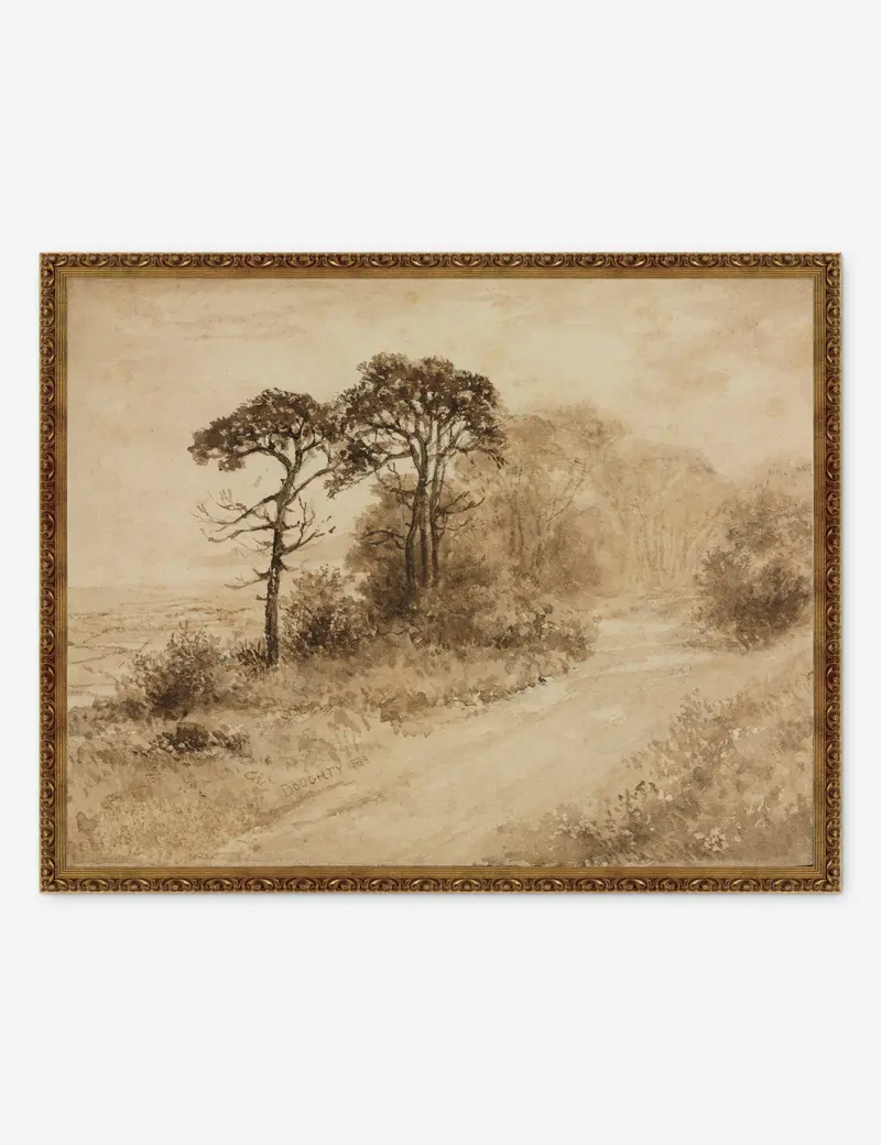 Thomas Doughty Painting Reproduction: Scenic Roadway Landscape 3