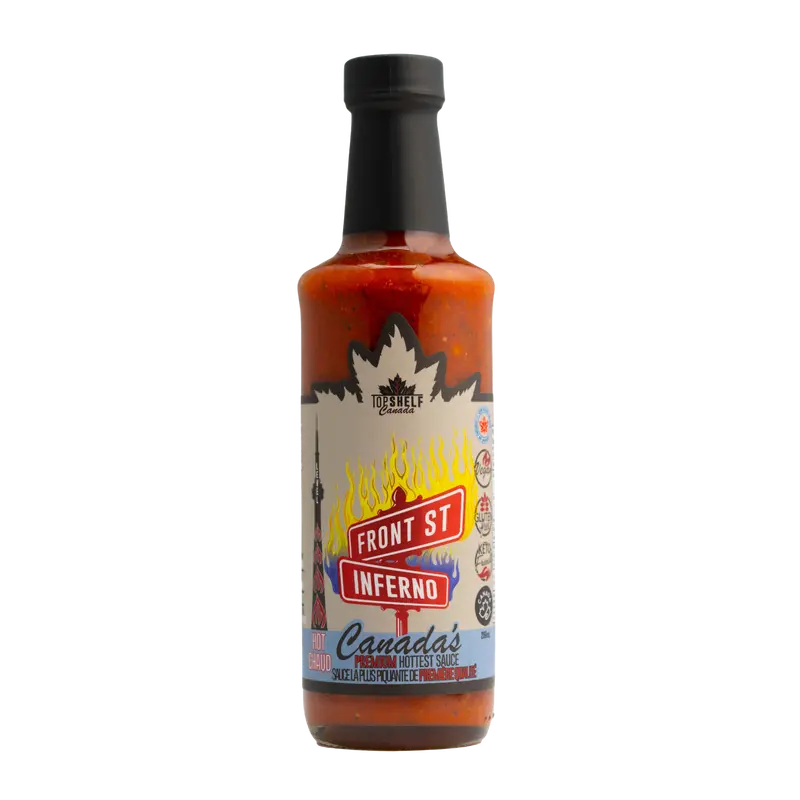 Top Shelf Canada Front St. Inferno Hot Sauce – Extra-Hot Fermented Scorpion Pepper 1