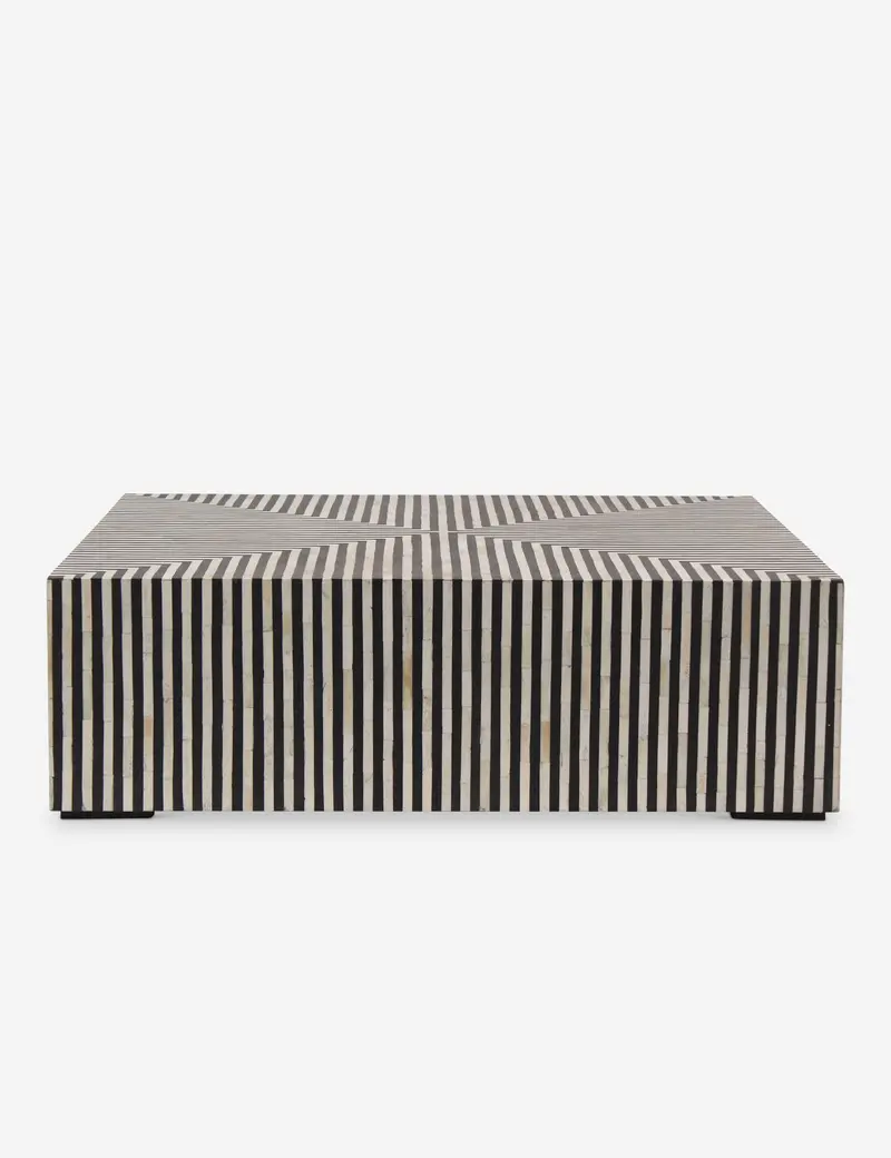Trendyl Contemporary Coffee Table With Geometric Base And Tempered Glass Top 1