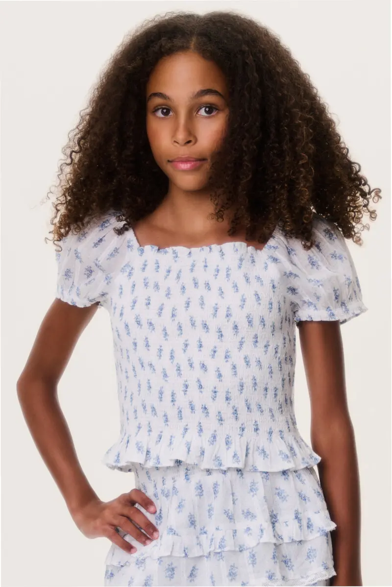 Tween Indigo Cloud Fabielle Top – Light And Airy Cotton Top 1