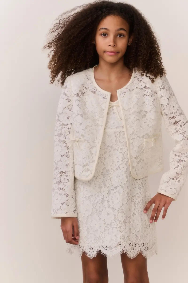 Tween Junetta Lace-Trimmed Jacket 1