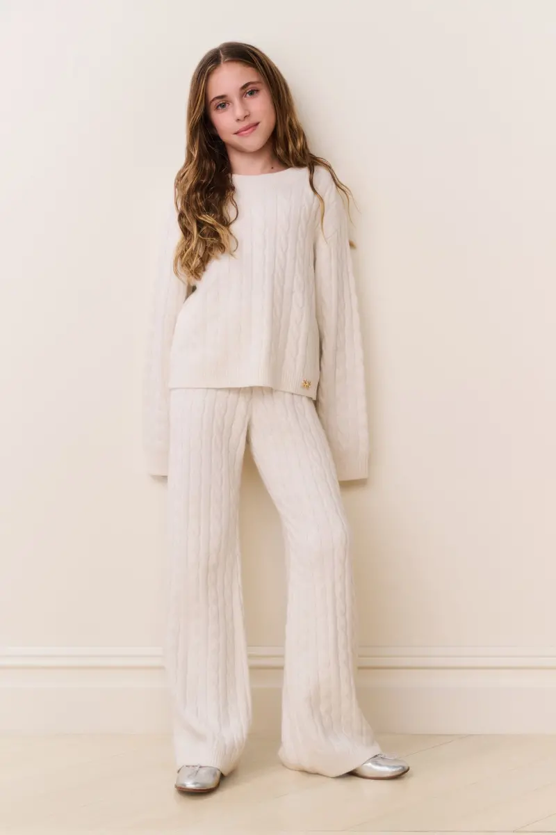 Tween Shalley Cable-Knit Pants 1