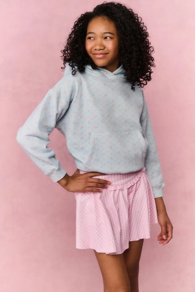 Tween Shanonly Gingham Athletic Skort 1