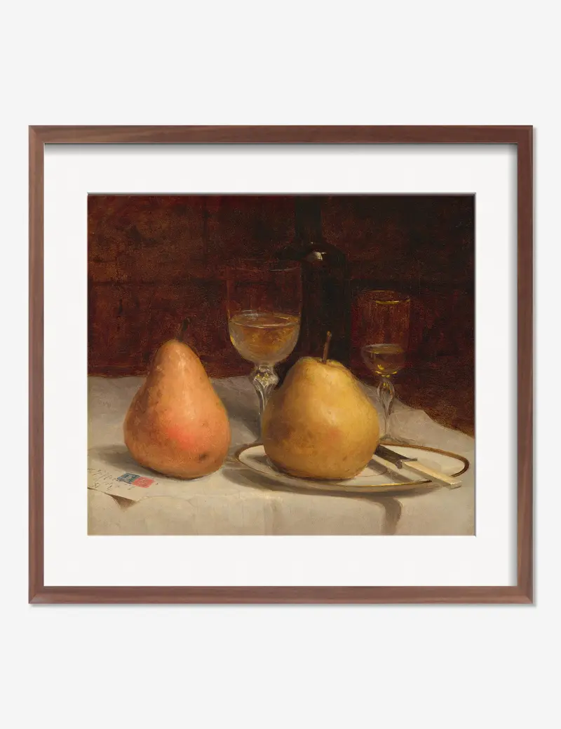 Two Pears On A Tabletop Art Print After Sanford Robinson Gifford 7