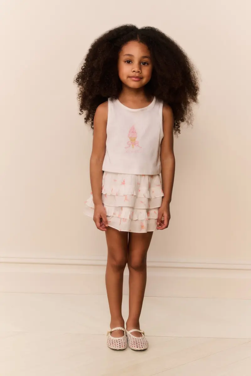 Vanilla Twirl Billie Skirt – Little Girls’ Soft Cotton Skirt 1