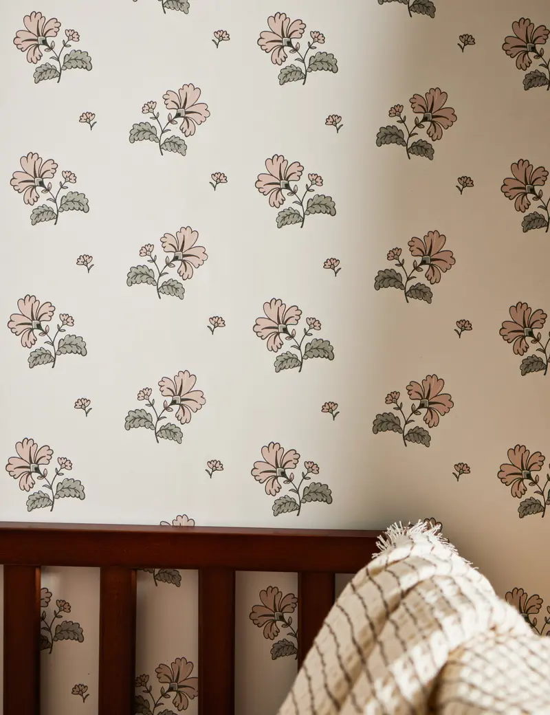 Vintage Floral Wallpaper Roll – Rylee + Cru Peel-And-Stick Design 1