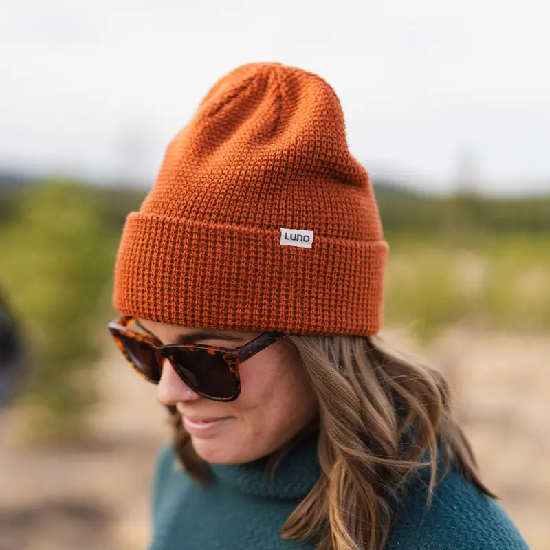 Waffle-Knit Camp Beanie For Outdoor Adventures 1