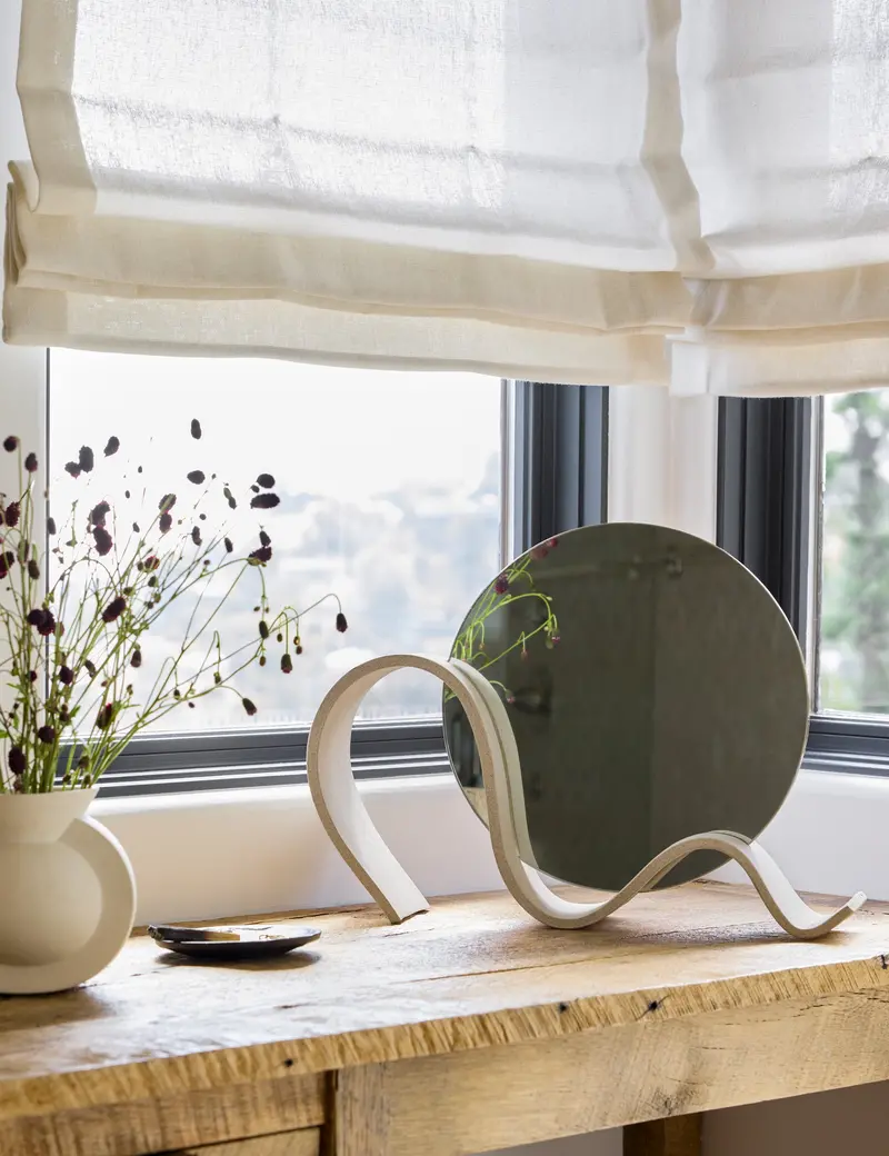 Wavee Ceramic Tabletop Mirror – Sin Ceramics Sculptural Design 1