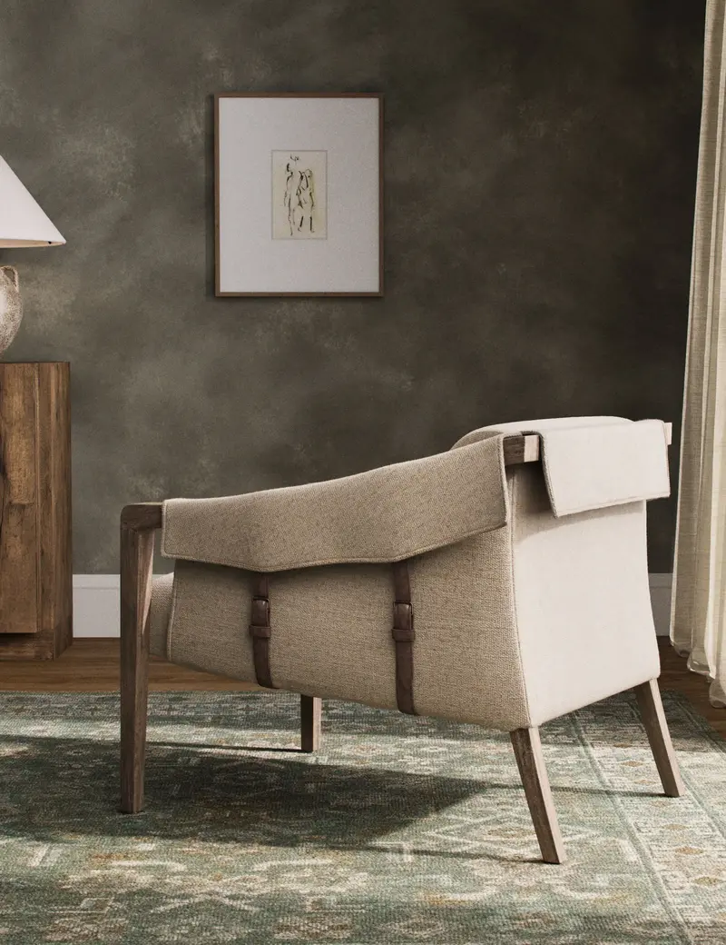 Whittier Tufted Accent Chair With Nailhead Trim 1